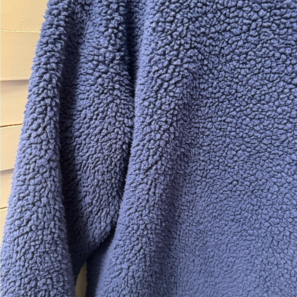 Muk Luks Fuzzy Blue Crewneck Sweater - Picture 2 of 4